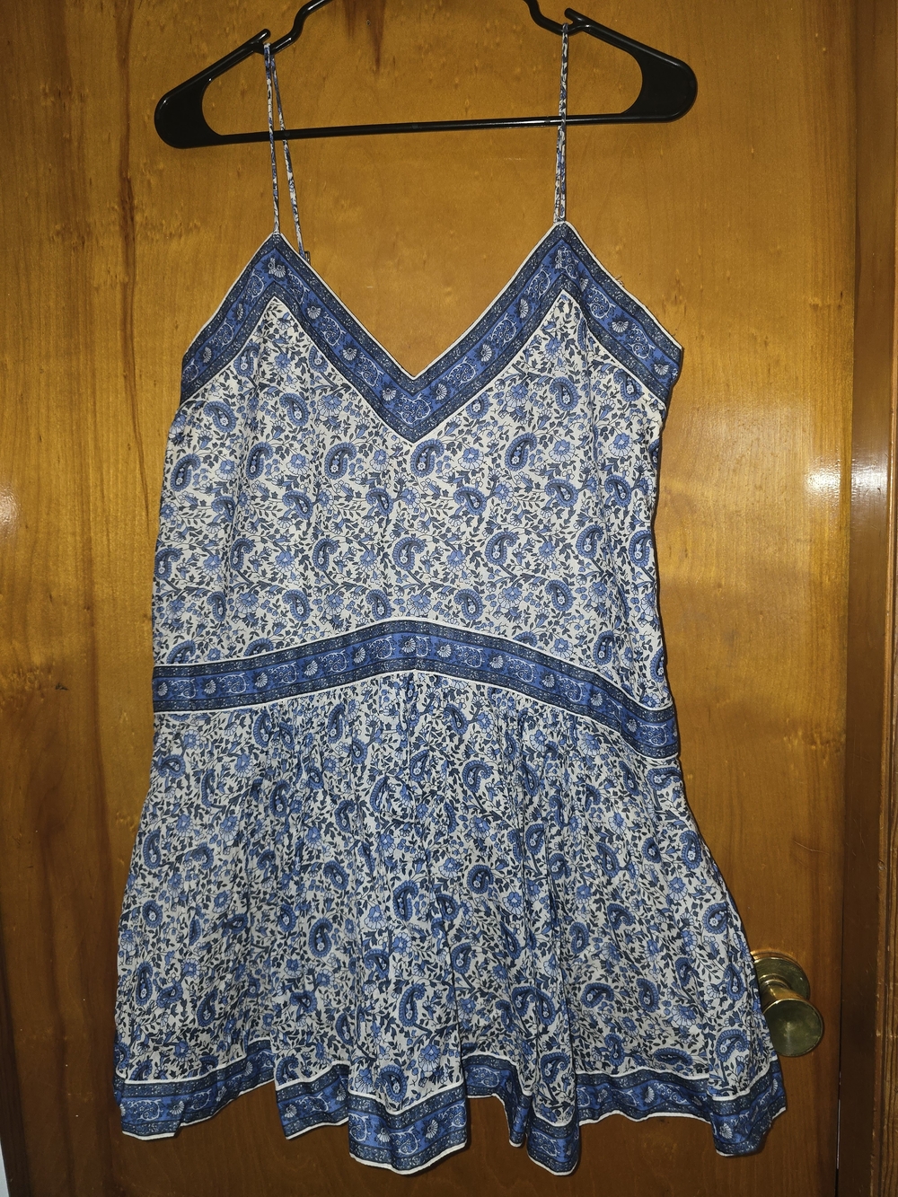 NWT Abercrombie & Fitch Blue and White Paisley Mini Dress